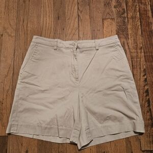 Kim Rogers Classic Tan Beige Bermuda Khaki Shorts Size 10 Putdoors Casual Summer